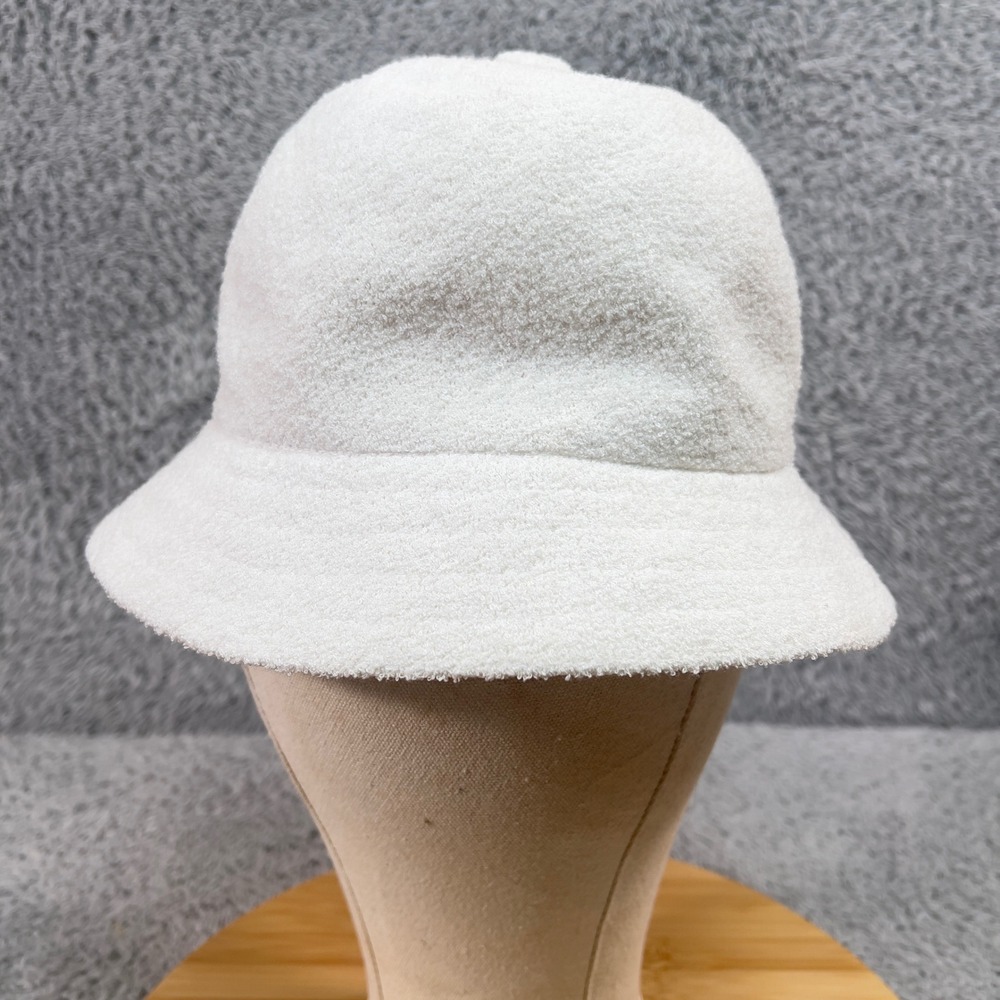 Kangol Bermuda Bucket Hat Mens M White Textured Streetwear Retro 80s 90s Hip Hop - Picture 2 of 12